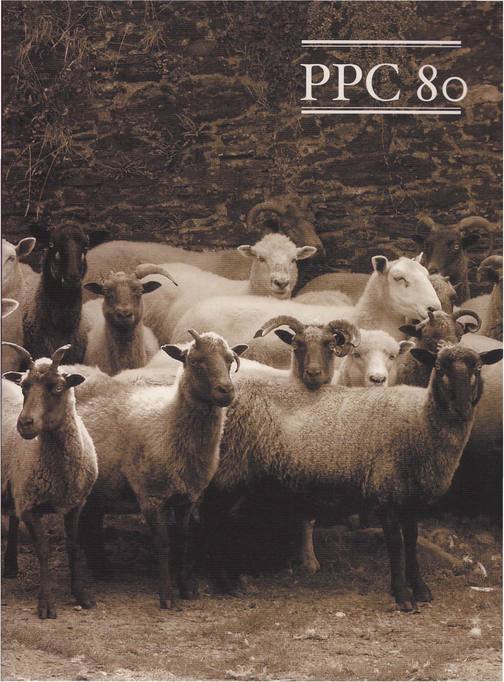 Sepia toned cover illustration is of the sheep next to an old stone wall/ the photograph by Victoria Skinner. Used by Tom Jaine as a Christmas card in 2006.  The sheep are mainly Manx Loghtan.